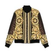 Barocco Print Baseball Jack Versace , Multicolor , Heren