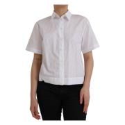 Wit Poloshirt met Kraag Dolce & Gabbana , White , Dames