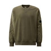 Gewatteerde Sweater met ronde hals C.p. Company , Green , Heren