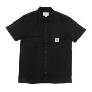 Zwarte korte mouw knoopshirt Carhartt Wip , Black , Heren