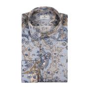 Blauw Paisley Bloemenprint Overhemd Etro , Multicolor , Heren