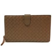 Pre-owned Leather wallets Bottega Veneta Vintage , Brown , Dames