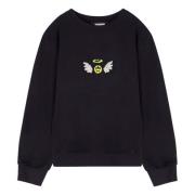 Sweatshirt 'Angel' met geborduurd sieraad Barrow , Black , Unisex