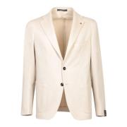 Witte Cashmere Blazer Elegante Stijl Tagliatore , White , Heren