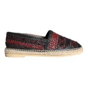 Zwarte kastanjebruin geweven leren espadrilles Dolce & Gabbana , Black...