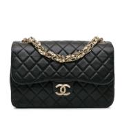 Pre-owned Leather shoulder-bags Chanel Vintage , Black , Dames