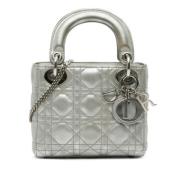 Pre-owned Leather dior-bags Dior Vintage , Gray , Dames