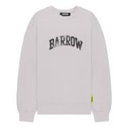 sweatshirt met gewassen effect en print Barrow , White , Unisex