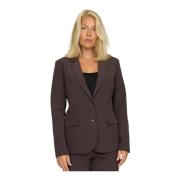 Bruine Blazer Belina.Au24 Stijl 2-Biz , Brown , Dames