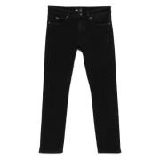 Slim Fit 'P-Delaware' Jeans Hugo Boss , Black , Heren