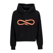 Zwarte Logo Cropped Hoodie Propaganda , Black , Dames