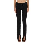 Trompet Jeans met knoopsluiting Dsquared2 , Black , Dames