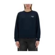 Katoenen sweatshirt gemaakt in Portugal A.p.c. , Blue , Dames