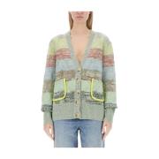 Oversized Wollen Blend Vest Renato Cormio , Multicolor , Dames