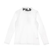 Wit Dames T-shirt Lange Mouw Fila , White , Heren