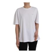 Witte Katoenen Crew Neck T-shirt Balenciaga , White , Dames