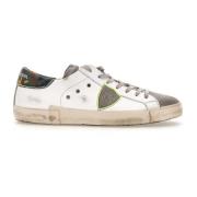 Witte Groene Sneakers Philippe Model , White , Heren