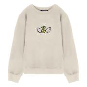 Sweatshirt 'Angel' Met Geborduurd Sieraad Barrow , White , Unisex