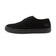 Linden Suède Zwarte Schoenen Fred Perry , Black , Heren