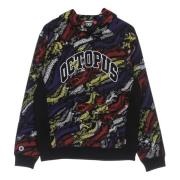 Zwarte Lichtgewicht Hoodie Deco Octopus , Multicolor , Heren