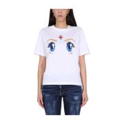 Sailor Moon Print T-shirt Dsquared2 , White , Dames