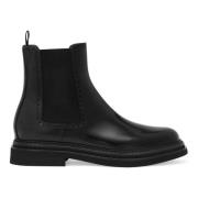 Zwarte platte schoenen Geborstelde enkellaars Dolce & Gabbana , Black ...