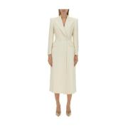 Slim Fit Double-Breasted Wool Coat Dolce & Gabbana , White , Dames