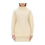 Wollen Coltrui Shirt Regular Fit Italië Jil Sander , Beige , Dames