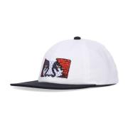 Platte klep snapback pet Wit/Multi Obey , White , Heren