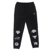 NBA Logo Sweatpants Tracksuit Zwart New Era , Black , Heren