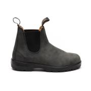 Klassieke Zwarte Platte Schoenen Blundstone , Black , Heren