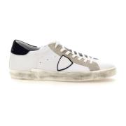 Leren Sneakers in Wit en Blauw Philippe Model , White , Heren