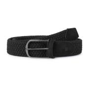 Geweven elastische riem Boggi Milano , Black , Heren