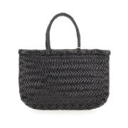 Mini Plat Tas met Dubbele Handvat Dragon Diffusion , Black , Dames