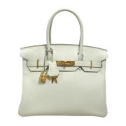 Pre-owned Leather handbags Hermès Vintage , White , Dames