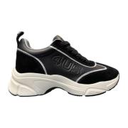 Zwarte leren en suède sneaker Paciotti , Black , Dames