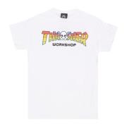 Wit Heren Tee met Aangepast Logo Thrasher , White , Heren