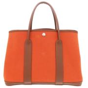 Pre-owned Canvas totes Hermès Vintage , Orange , Dames