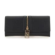 Zwarte Baguette Tas met Klep en Rits Elisabetta Franchi , Black , Dame...