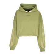 Flames Crop Hoodie Groen/Off White Vision OF Super , Green , Heren