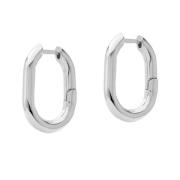 Elegante Gouden Hoop Oorbellen Federica Tosi , Gray , Dames