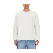 Logo Sweatshirt Regular Fit 100% Katoen Autry , White , Heren