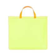 Fluo Leren Tote Tas Gemaakt in Spanje Comme des Garçons , Yellow , Dam...