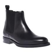 Ankle boots in black leather Baldinini , Black , Heren