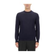 Wollen Pullover Regular Fit Ballantyne , Blue , Heren