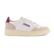 Lage leren sneakers met FF-borduursel Autry , White , Dames