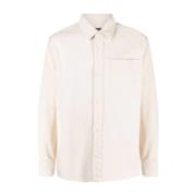 Overhemd met borstzak A.p.c. , Beige , Heren