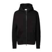 Zwarte Hoodie met Volledige Rits Calvin Klein , Black , Heren