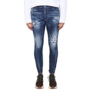 Slim Fit Jeans met Rits Sluiting Dsquared2 , Blue , Heren