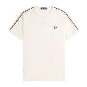 Contrast Rib Ringer T-Shirt Fred Perry , Beige , Heren